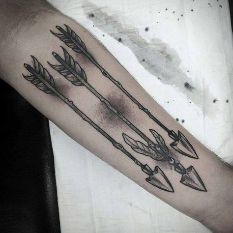 Arrows Drawing, Tattoo Arrows, Simple Arrow Tattoo, Arrow Forearm Tattoo, Mens Arrow Tattoo, Antler Tattoos, 9 Tattoo, Tattoo Arrow, Back Of Arm Tattoo