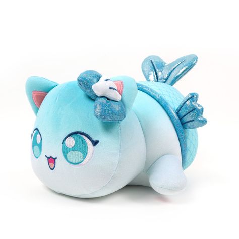 Mermaid Cat Plush | Aphmeow Aphmau Meemeows, Donut Cat, Mermaid Cat, Food Cat, Sleeping Pillow, Stella Marina, Playful Decor, Dragon Girl, Cat Plush Toy