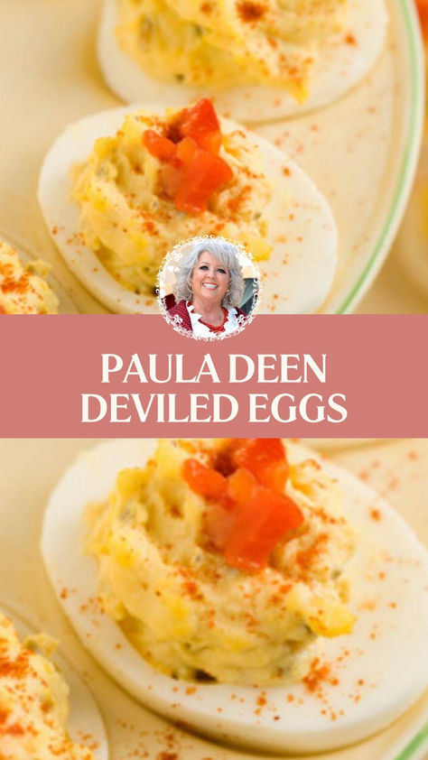 Paula Deen Deviled Eggs Deviled Eggs Paula Deen, Paula Deen Deviled Eggs Recipe, Paula Deen Appetizers, Sweet Deviled Eggs, Paula Deen Deviled Eggs, Easy Deviled Egg Recipe, Gherkin Pickles, Deviled Eggs Recipe Best, Deviled Eggs With Relish