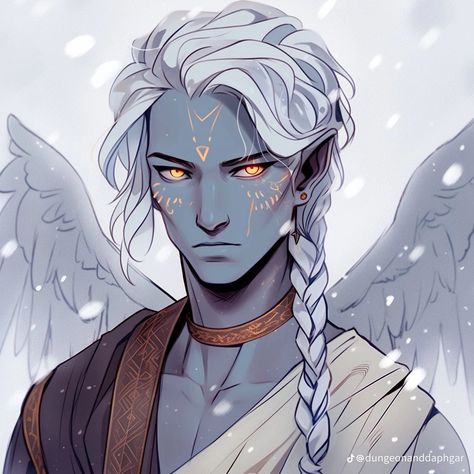 Air Genasi Wizard, Male Cleric Dnd, Aasimar 5e, Air Genasi Male, Aasimar Art, Astral Elf Dnd, Aasimar Character Design, Male Dnd Character Design, Aasimar Male