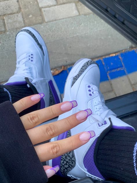 Jordan 3 Iris Outfit, Jordan 3 Dark Iris Outfit, Dark Iris Jordan 3 Outfit, Dark Iris Jordan 3, Jordan 3 Dark Iris, Jordan 3 Outfit, 4s Outfit, Jordan 3s, Replica Sneakers