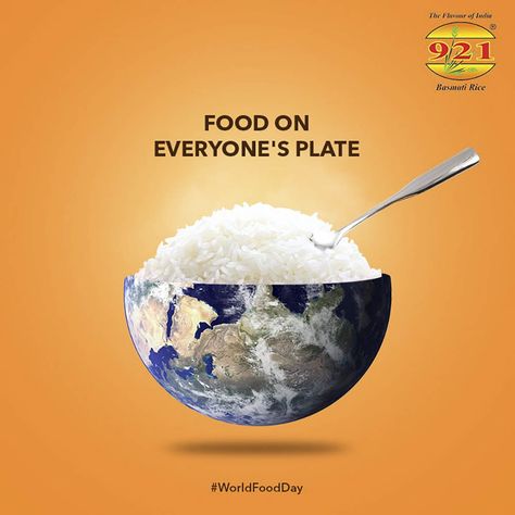 Rice Creative Post, Rice Ads Creative Marketing, Rice Ads Creative, Food Day Creative Ads, World Food Day Creative, Rice Social Media Post, World Food Day Creative Ads, Rice Advertising, Food Creatives Social Media