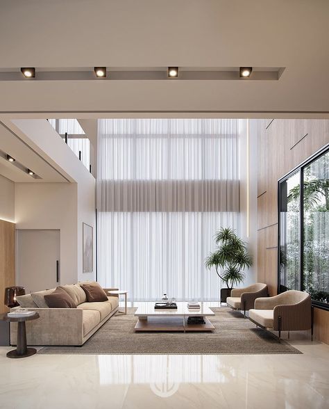 Curtain High Ceilings, Lux Curtains, Curtains High Ceiling, High Ceiling Curtains, Ceiling Curtains, Archi Design, Double Height, High Ceilings, Linen Curtains