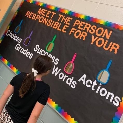 Meet the Person Responsible for your... bulletin board ~ I love this! Motivational Bulletin Boards, Hallway Bulletin Boards, Easy Bulletin Boards, November Bulletin Boards, Elementary Bulletin Boards, Teacher Bulletin Boards, Winter Bulletin Boards, Library Bulletin Boards, Hundreds Chart