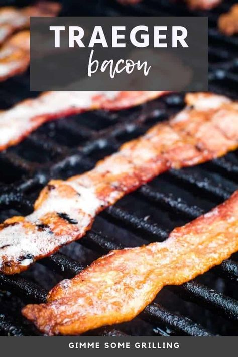 Traeger Bacon is quick and easy to make, yet has so much flavor! Simple put your thick cut bacon on your Traeger pellet grill and smoke it for 30 minutes. You get crispy bacon with tons of smoked flavor! #traeger #bacon Traeger Bacon, Smoked Bacon Recipes, Easy Smoker Recipes, Traeger Cooking, Smoker Ideas, Smoked Burgers, Traeger Smoker, Traeger Grill Recipes, Smoker Grill