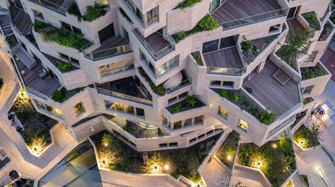 MVRDV's angular Valley skyscraper opens in Amsterdam Unique Floor Plans, High Building, Natural Stone Flooring, Concrete Building, Urban Fabric, Green Valley, Residential Building, Landscape Architect, Urban Landscape