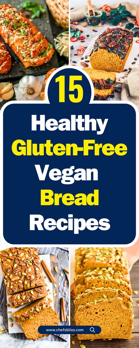 15+ Healthy Gluten-Free Vegan Bread Recipes for a Better Lifestyle! – ChefsBliss Vegan Gluten Free Bread Machine Recipes, Gluten Free Vegan Rolls, Gluten Free Vegan Bread Recipe, Bread Machine Gluten Free Bread Recipe, Vegan Bread Machine Recipes, Gluten Free Dairy Free Bread Recipe, Vegan Bread Recipes, Gluten Free Bread Maker, Gluten Free Bread Recipe Easy