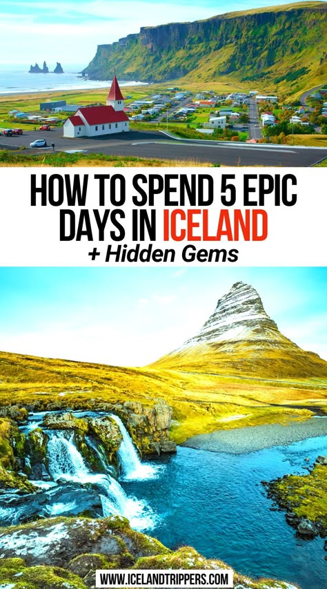 How to Spend 5 Epic Days in Iceland + Hidden Gems Road Trip Iceland, Places To Visit In Iceland, Iceland Bucket List, Iceland Honeymoon, Things To Do In Iceland, Iceland Vacation, Travel Iceland, Iceland Travel Guide, Iceland Travel Tips