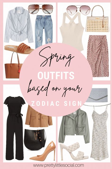 Spring outfits based on your zodiac sign. Spring outfits. Spring outfits 2021. Spring outfits casual. Spring outfits 2021 women. Size 8 Women Outfits Spring, Cute Casual Easter Outfits For Women, Casual Birthday Party Outfit Spring, Outfits For Brunch Spring, Outfit Inspired Spring, Spring Weekend Outfits 2023, Outfit Ideas Early Spring, Spring Women’s Outfits, First Day Of Spring Outfit