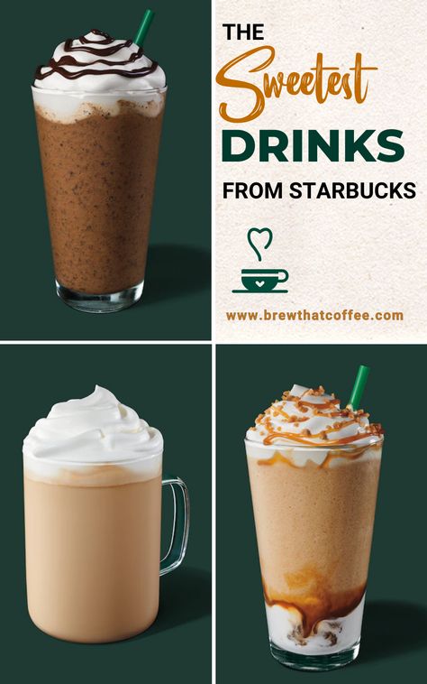 Sweetest Starbucks Drinks, Sweetest Starbucks Iced Coffee, Sweet Hot Coffee Starbucks, The Best Starbucks Drinks, Sweet Coffee Drinks, Drinks From Starbucks, Best Starbucks Drinks, Hot Coffee Drinks, Caramel Apple Spice