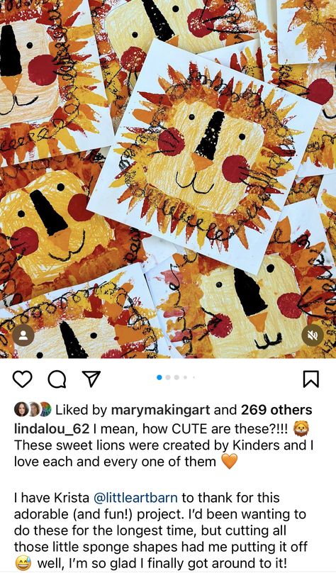 Lion Art Kindergarten, Jungle Theme Art Projects, Kindergarten Animal Art Projects, Wild Animals Preschool, Wild Animal Art For Kids, Jungle Kindergarten, Lion Art For Kids, African Art For Kids, Art Classroom Management