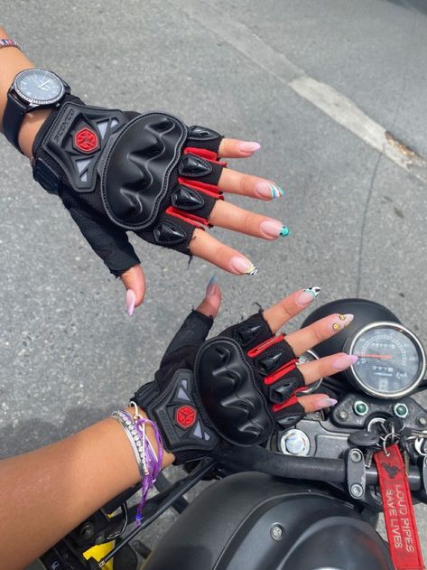 Motorcycle Nail Art, Nails Motorcycle, Motorcycle Nails, Aesthetic Nails, Nails Inspo, Fairy Dress, Nails Nailart, Dream Life, Nail Inspo