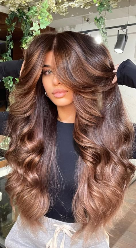 Summer Goddess, Transformation Inspiration, Brunette Hair With Highlights, Brunette Balayage, Gorgeous Hair Color, Lustrous Hair, Beautiful Hair Color, Hair With Highlights, Caramel Highlights