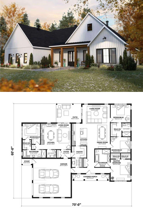 Country Style 4-Bedroom Single-Story Ranch with In-Law Suite and Jack & Jill Bathroom (Floor Plan) Mother In Law Sweet House Plans, Mother In Law Suite Barndominium, House With Mil Suite, Ranch Style Home With Inlaw Suite, Ranch House Plans With Mother In Law Suite, 5 Bedroom House Floor Plan One Level With Inlaw Suite, House Plans Mother In Law Suite, 4 Bedroom With Mother In Law Suite, Farmhouse With In Law Suite Home Plans