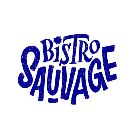 Bistro Sauvage sur Behance French Bistro Design, Brunch Logo Design, Italian Restaurant Logo Design Ideas, Bistro Branding, Bistro Logo, Cozy Logo, Restaurant Font, French Branding, Italian Restaurant Logos