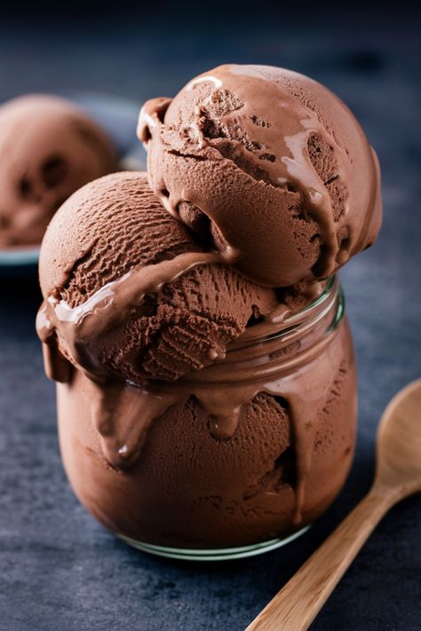 Looking to satisfy your chocolate cravings? Dive into a creamy and indulgent homemade chocolate ice cream recipe, no machine needed! This easy-to-follow recipe will guide you step-by-step on how to create a batch of rich and decadent chocolate ice cream right in your own kitchen. Whether you're a seasoned chef or a novice home cook, this homemade treat is sure to impress. Indulge in the smooth texture and intense flavor of this delightful dessert - perfect for any occasion. Homemade Sweet Cream Ice Cream, Best Chocolate Ice Cream, Chocolate Ice Cream Recipe No Churn, Creamy Chocolate Ice Cream, Best Homemade Chocolate Ice Cream, Diy Chocolate Ice Cream, Kitchenaid Chocolate Ice Cream, How Do You Make Ice Cream, Creamy Homemade Ice Cream