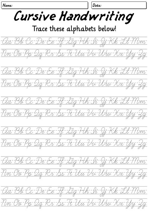 Better Handwriting Worksheets, Cursive Alphabet Handwriting Practice, Cursive Handwriting Practice Printable, Handwriting Practice For Adults, Improve Handwriting Worksheets, Calligraphy Practice Sheets Free, Handwriting Exercises, Cursive Fonts Alphabet, Cursive Writing Practice Sheets