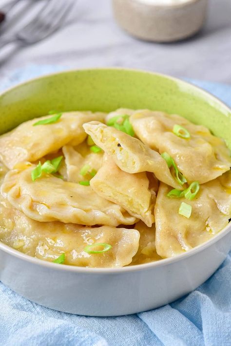 Varenyky (Ukrainian Dumplings) - Recipes From Europe Ukraine Recipes, Ukrainian Salad Recipes, Slavic Recipes, Ukrainian Recipes Traditional, Ukraine Food, Ukrainian Food, Vegan Ukrainian Recipes, Vegetarian Ukrainian Recipes, Varenyky Recipe