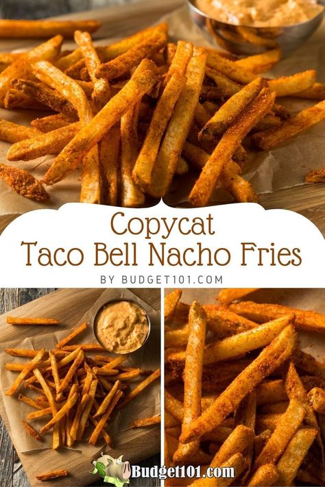 Love the flavor of Taco Bell Nacho Fries? Now you can have them anytime you want! Make them at home in 15 minutes flat Taco Bell Nacho Fries, Fries With Cheese, Fries Cheese, Taco Bell Copycat, Copycat Taco Bell, Spicy Ranch, Nacho Fries, Taco Bell Recipes, Fried Tacos