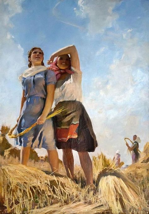 Malaev Fedor "flying airplanes". 1950 Social Realism, Propaganda Art, Socialist Realism, Russian Painting, Soviet Art, Realism Painting, Realism Art, Russian Artists, Russian Art