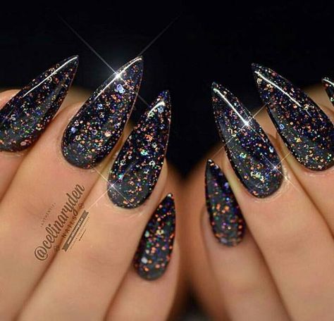 Geode Nail Art, Witch Nails, Image Nails, Nails 2018, Nails Ombre, Light Elegance, Ombre Nails Glitter, Amazing Nails, Goth Nails