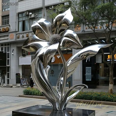 Modern Metal Orchid Sculpture Public Art Manufacturer - Garden Metal Sculpture - 3 Orchid Sculpture, Century Plant, Cocktail Ideas, Metal Sculptures, Giant Flowers, Tree Sculpture, Outdoor Sculpture, Art Sculptures, Modern Sculpture