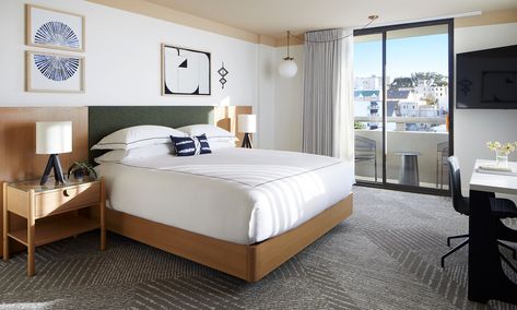 beleco | Kimpton's Hotel Enso Japantown San Francisco, Kimpton Hotels, Hospital Furniture, California Cool, Bistro Chairs, Contract Furniture, Free Hotel, Japanese Design, Upholstered Furniture