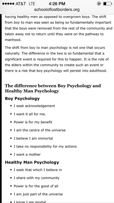 Modern Day Rites of Passage Part 2  http://schooloflostborders.org/content/modern-day-rites-passage-boysmen-ultimate-form-preventative-medicine Rites Of Passage, Healthy Man, Preventive Medicine, Pursuit Of Happiness, Self Respect, Men Boys, Faith In Humanity, Higher Power, Getting Old