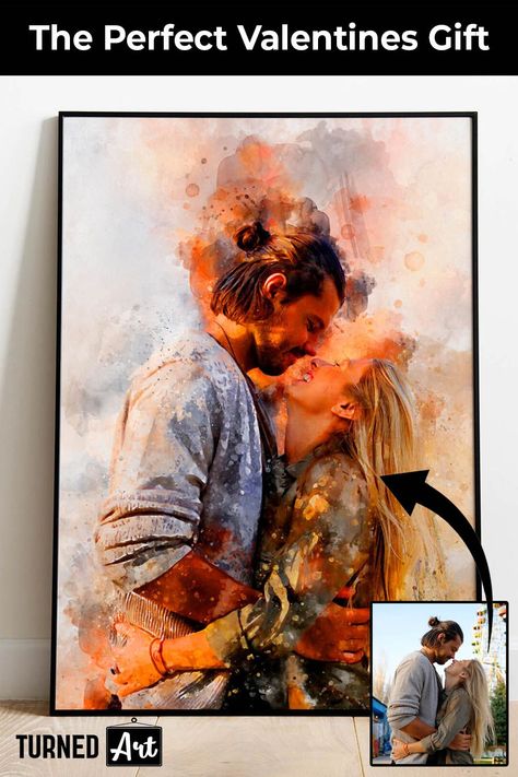 Plan ahead for a great Valentine's Day gift. Watercolour effect portraits from your photos. #valentineday #valentinesgift #valentinesgifts #valentinegift #valentinegifts Gift Idea Aesthetic, Gift Ideas Aesthetic, Wedding Sketch, Photos Into Art, Gifts Aesthetic, Anniversary Presents, Watercolour Effect, Aesthetic Gifts, Idea Aesthetic