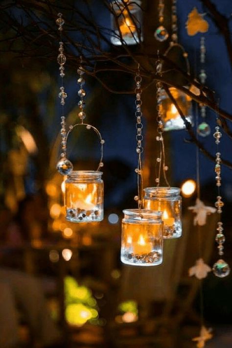 32 Stunning Summer Party Ideas You Need To Try Right Now #hangingtealights #partydecor #partydecorationideas #gardenparty #pretty Light Night, Fairy Light, Boho Diy, Pretty Lights, Diwali Decorations, Loft Style, Bright Side, Tropical Wedding, Decoration Christmas