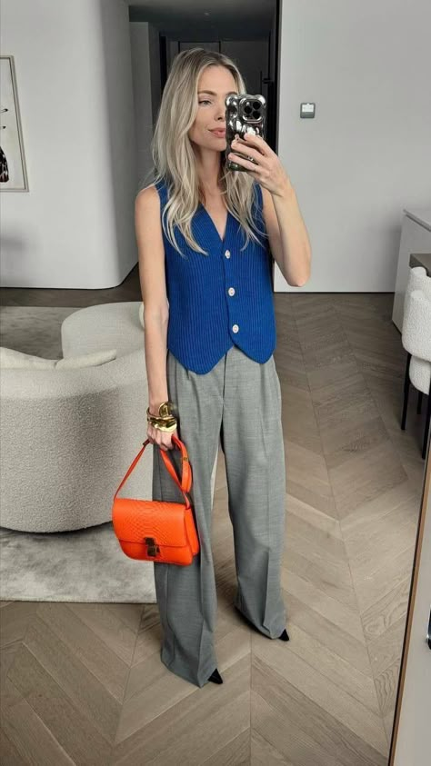 Cute Summer Tops, Smart Outfit, Vest Outfits, Colourful Outfits, Business Casual Outfits, Office Fashion, Winter Fashion Outfits, Fashion Pictures, Outfits Casuales