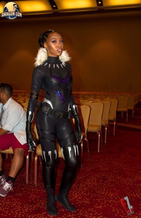 Black Panther Trunk Or Treat, Black Panther Costume Woman, Cosplaystyle Female, Panthers Outfit, Panther Costume, Black Panther Costume, Future Hairstyles, Marvel Fashion