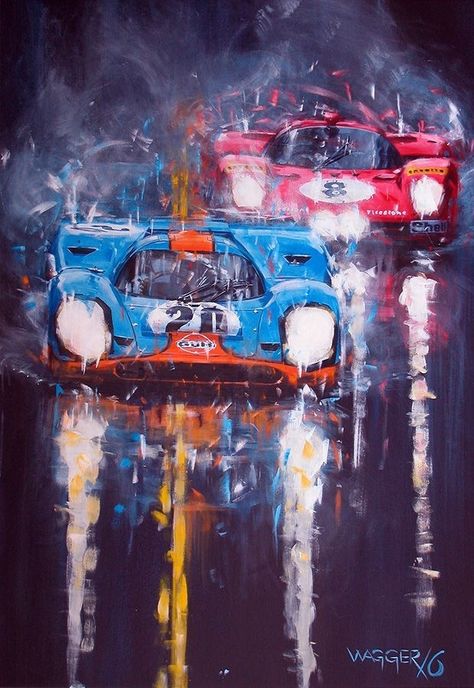 Sp2 Vw, Auto Racing Art, Racing Tattoos, Motorsport Art, Auto Poster, Automotive Artwork, Porsche 917, Racing Art, Car Artwork