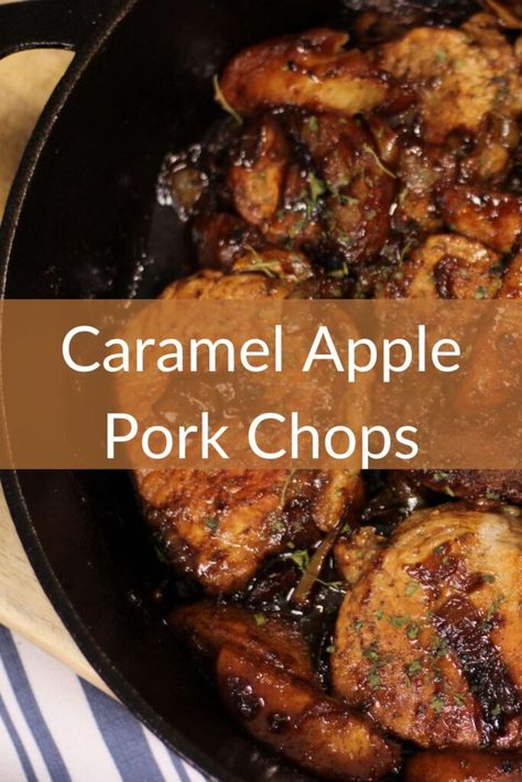 Caramel Apple Pork Chops, Caramel Pork, Apple Pork, Apple Pork Chops, Budget Friendly Dinner, Fall Dishes, Batch Cooking, Budget Friendly Recipes, Caramel Apple