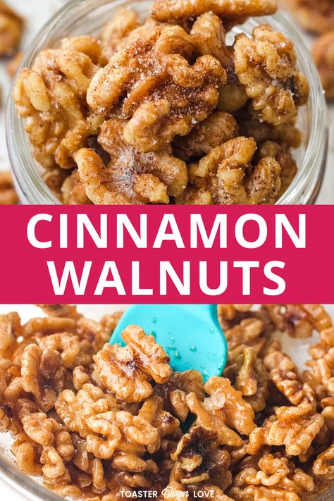 Baked Walnuts Recipe, Toasted Walnuts How To Make, Cinnamon Walnuts Recipe, Sweet Walnuts Recipe, Roasted Walnuts Oven, Walnut Recipes Healthy, Christmas Appies, Walnuts Recipe, Pantry Ingredients