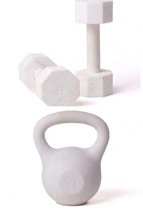 Fitness Equipment Made From Marble Will Amplify Home Gym Experience Home Essence, White Gym, Trendy Home, Jump Rope, Fitness Equipment, Wine Cellar, Kettlebell, Home Gym, Household Items