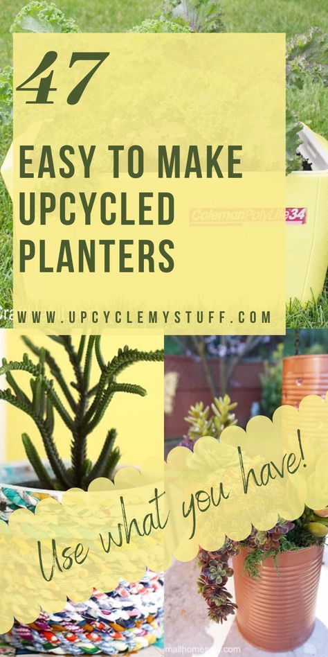 Chic Mudroom, Diy Upcycled Planters, Upcycled Planters, Diy Planters Pots, Recycled Garden Planters, Diy Planters Indoor, Repurposed Planter, Recycled Planters, Unusual Planter