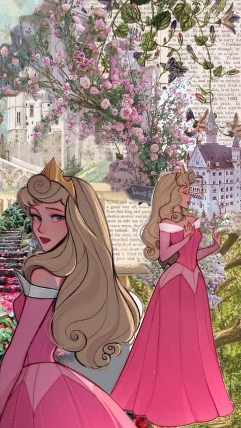 Sleeping Beauty Wallpaper, Disney Character Art, Disney Princess Aurora, Disney Princess Artwork, Images Disney, Princess Wallpaper, Disney Collage, Disney Phone Wallpaper, Princess Drawings