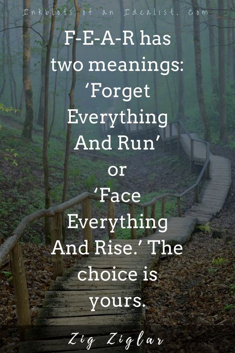 F-E-A-R has two meanings: 'forget everything and run' or 'face everything and rise.' The choice is yours. -Zig Ziglar Motivation Successful, Wedding Ideas Diy, Fear Meaning, Zig Ziglar Quotes, Eckart Tolle, Alternative Wedding Cakes, Rings Purple, Face Everything And Rise, Team Building Quotes