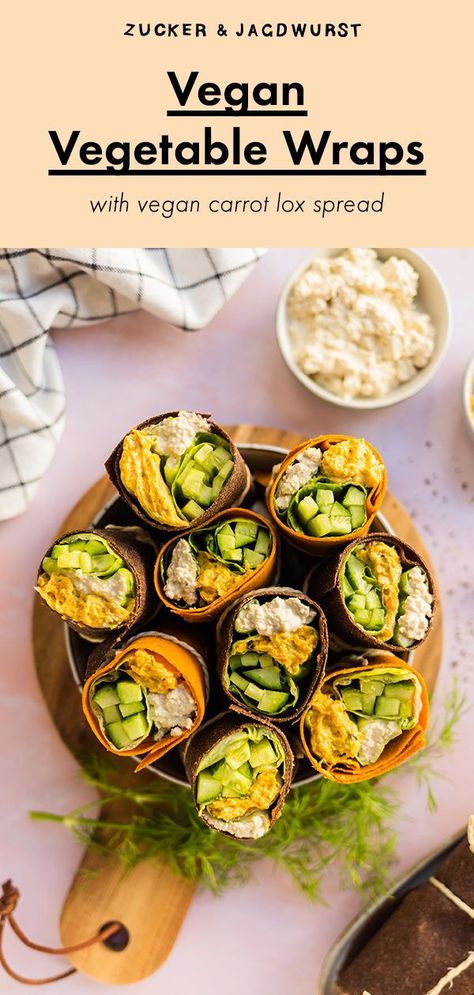 Vegan wraps with carrot lox spread and homemade cottage cheese Nori Wraps, Raw Vegan Recipes Easy, Carrot Lox, Raw Vegan Dinners, Eat More Vegetables, Plant Based Recipe, 2023 Food, Vegan Sandwiches, Raw Vegan Diet