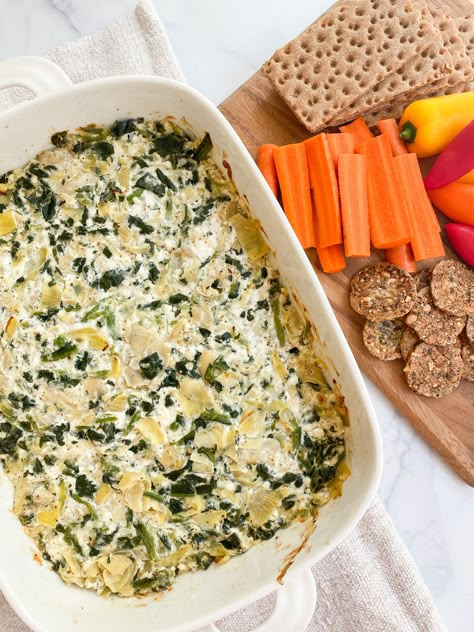 Protein Spinach Artichoke Dip Glucose Recipes, Spinach Spaghetti Squash, Peachie Spoon, Hoagie Sandwich, Spinach Spaghetti, Sundried Tomato Dip, Denmark Recipes, Fancy Food Presentation, Party Meals