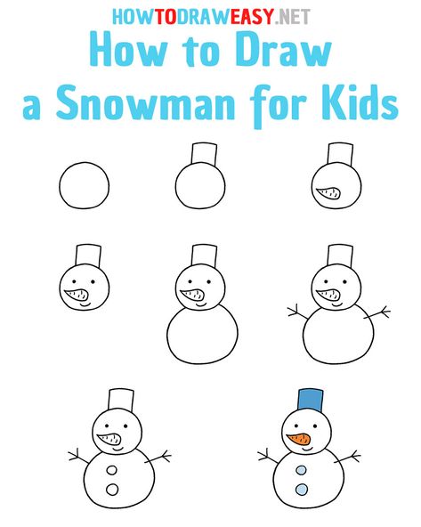 How to Draw a Snowman Step by Step #SnowmanDrawing #SnowmanDrawingTutorial #CartoonSnowman #ChristmasSnowman #ChristmasDrawing #StepbyStepChristmasDrawing #WinterDrawing #SnowmanEasyDrawingforKids #DrawingsforKids #SnowmanArt #XMas #HowtoDrawaSnowman Snowman Step By Step Drawing, Step By Step Christmas Drawings For Kids, How To Draw A Snowman Step By Step, How To Draw A Snowman, Easy Drawing For Kids Step By Step, Snowman Drawing For Kids, Snowman Drawing Easy, Winter Drawings Easy, How To Draw Snowman