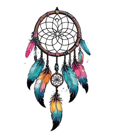 Enhance your space with our vibrant dreamcatcher illustration featuring colorful feathers. This boho chic artwork brings a touch of spiritual beauty and whimsical charm to any decor. Dreamcatcher Illustration, Dream Catcher Painting, Dreamcatcher Drawing, January Wallpaper, Chic Artwork, Palm Tree Drawing, Hannya Mask Tattoo, Spiritual Beauty, Dream Catcher Art