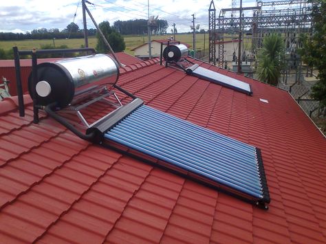 Solar Geyser, Solar Water Heating System, Silo House, Water Heater Installation, Reduce Energy Bill, Solar Water Heating, Fire Alarm System, Solar Water Heater, Passive Solar