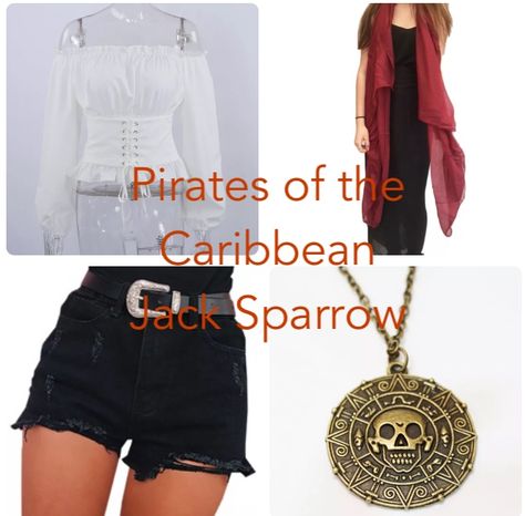 Pirates of the Caribbean-Jack Sparrow inspired Outfit Disney Bounding Pirate, Pirates Of The Caribbean Outfits, Pirates Disneybound, Pirates Of The Caribbean Disneybound, Captain Jack Sparrow Disneybound, Jack Sparrow Belt, Women’s Jack Sparrow Costume, Pirates Of The Caribbean Necklace, Disneyland Fits