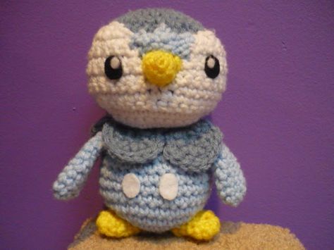 No, I'm not dead; just lazy. Anyway, here's a Piplup patten. Any problems, let me know; I wrote this out a while after I finished him.  Ma... Pokemon P, Pokemon Amigurumi, Pokemon Crochet Pattern, Crochet Pokemon, Pokemon Pattern, Crochet Granny Square Afghan, Pokemon Craft, Crochet Birds, Pokemon Plush