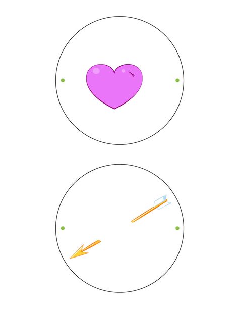 Heart & arrow thaumatrope printable. Thaumatrope Printable, Thaumatrope Ideas, Craft Heart, Toys From Trash, Steam Ideas, Valentine's Day Crafts, Flip Book Animation, 6th Grade Art, How To Craft