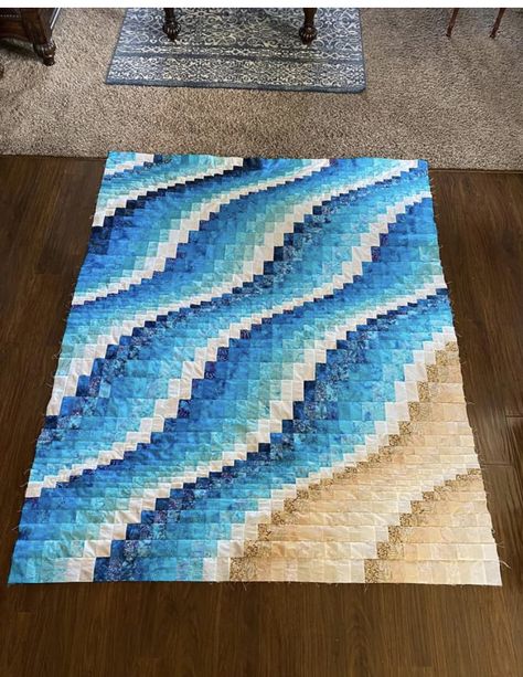 Beach Sunset Quilt Pattern, Beach Theme Quilt Patterns, Seaside Quilt Patterns, Ocean Theme Quilts Patterns, Beachy Quilts Patterns, Ocean Theme Quilt, Beach Quilt Patterns Free, Ocean Quilt Pattern, Ocean Quilts Ideas