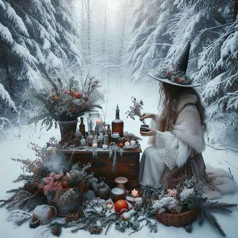 Irish Witch, Yule Traditions, Ice Witch, Winter Goddess, Yule Celebration, Witch Pictures, Witch Party, Xmas Pictures, Fantasy Book Covers