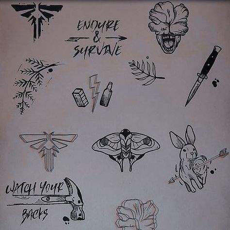 The Last Of Us Tattoo Simple, Last Of Us 2 Tattoo Ideas, The Last Of Us Small Tattoo Ideas, Last Of Us Symbols, The Last Of Us Minimalist Tattoo, Tlou Minimalist Tattoo, The Last Of Us Part 2 Tattoo Ideas, Clicker Drawing Tlou, Small The Last Of Us Tattoo